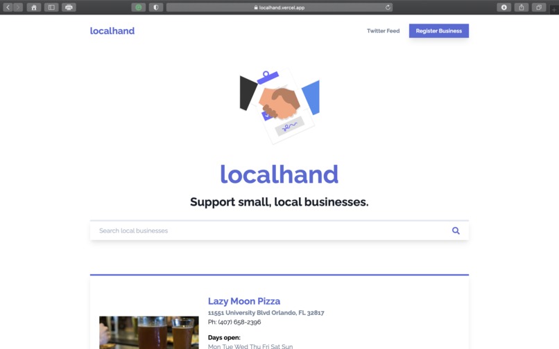 localhand – screenshot 2