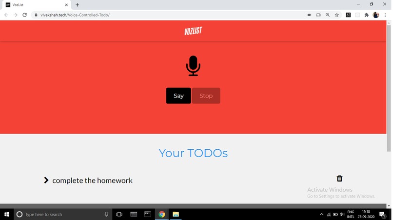 Vozlist – screenshot 1