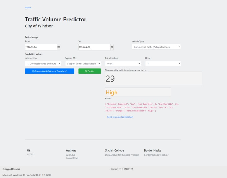 Traffic Volume Predictor  By St Clair Students – screenshot 2