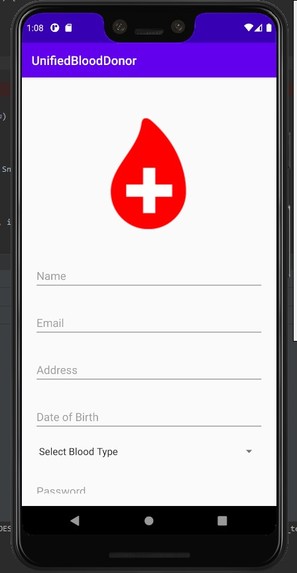 Unified Blood Donation – screenshot 2