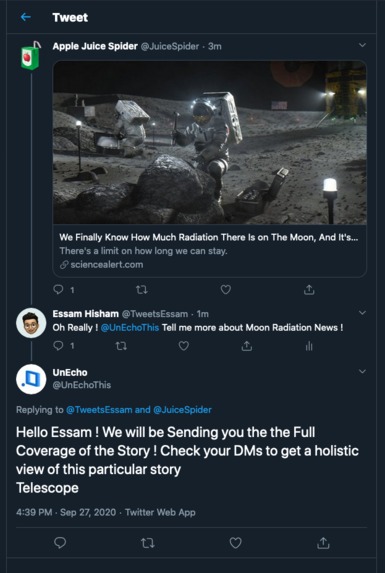 NEWS UN-ECHO BOT  – screenshot 3