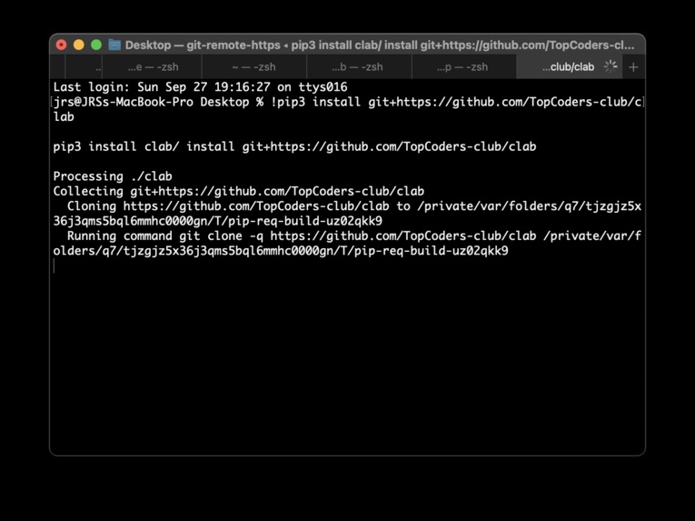 clab – screenshot 1