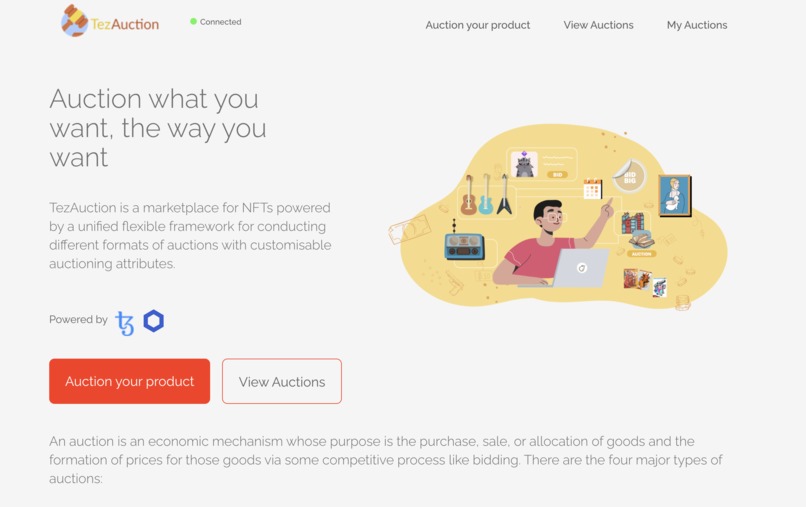 TezAuction – screenshot 1