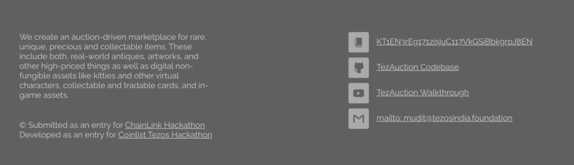 TezAuction – screenshot 3