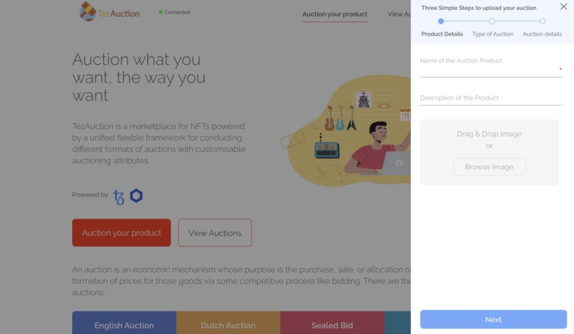 TezAuction – screenshot 4