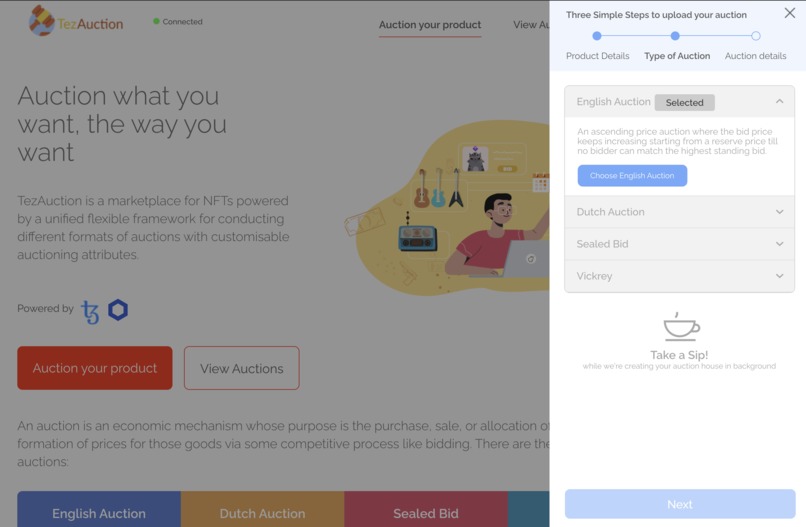 TezAuction – screenshot 5