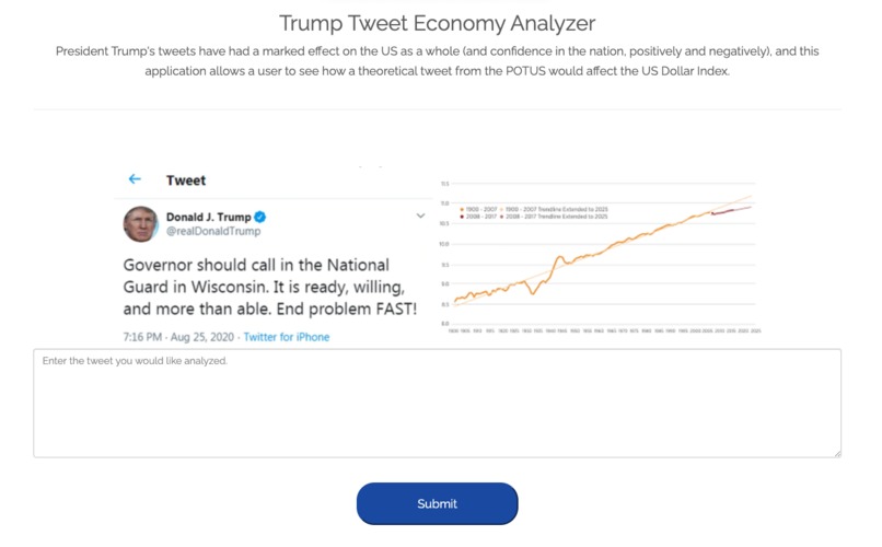 ML/AI - Trump Tweets and Stock Prices/Indices – screenshot 1