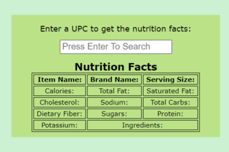 Medical - Food Nutrition Facts