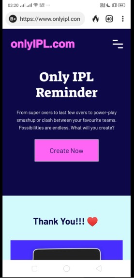 onlyIPL - Custom Reminder for IPL [Cricket] – screenshot 1