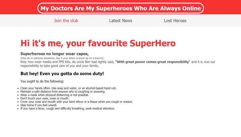 My Doctors Are My Superheroes Who Are Always Online – screenshot 2