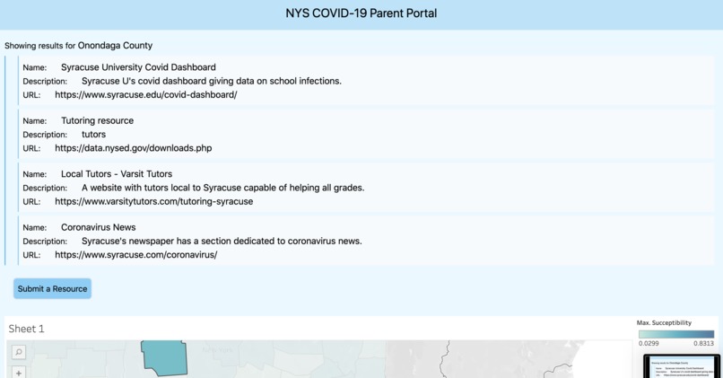 NYS COVID-19 Parent Portal – screenshot 2