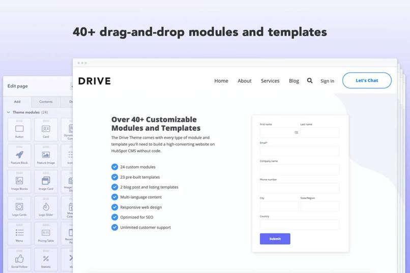 Drive | Free HubSpot Drag-and-Drop Theme – screenshot 2