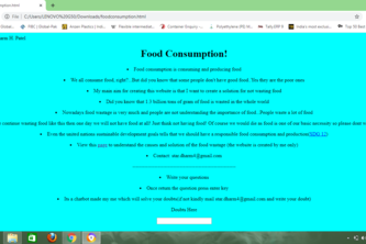 Food consumption!