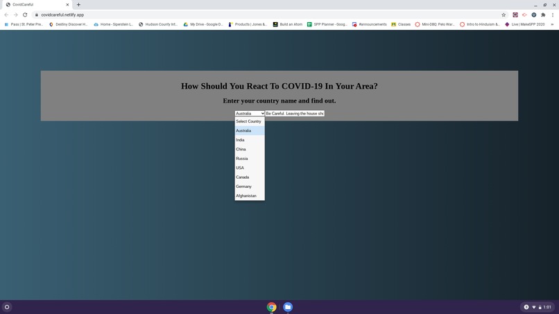 CovidCareful – screenshot 2