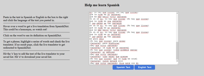 Help me read Spanish – screenshot 2