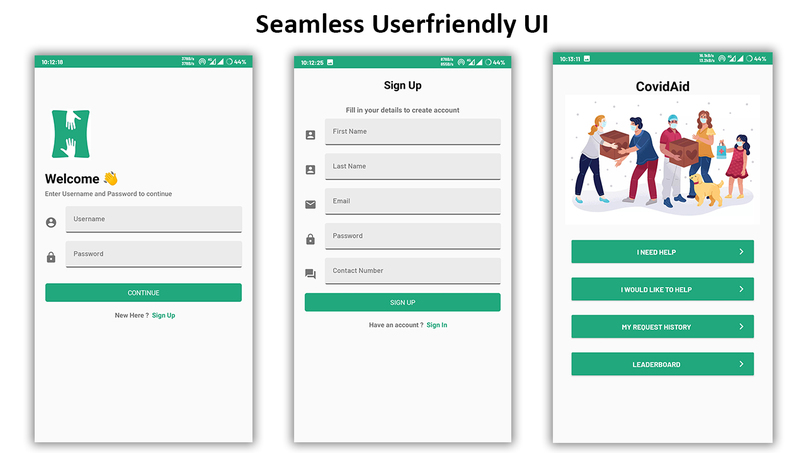 CovidAid – screenshot 1