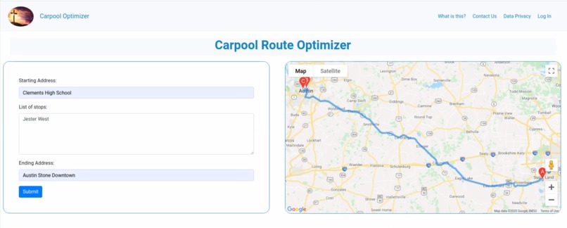 Carpool Route Optimizer – screenshot 1