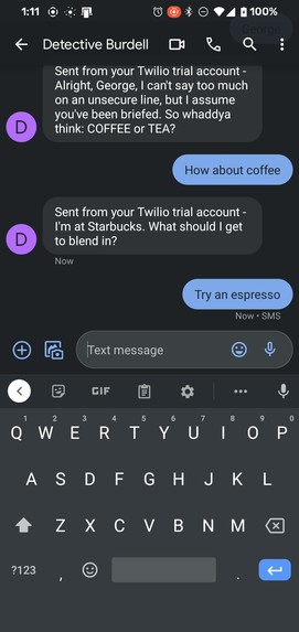 SMS-Bot – screenshot 3