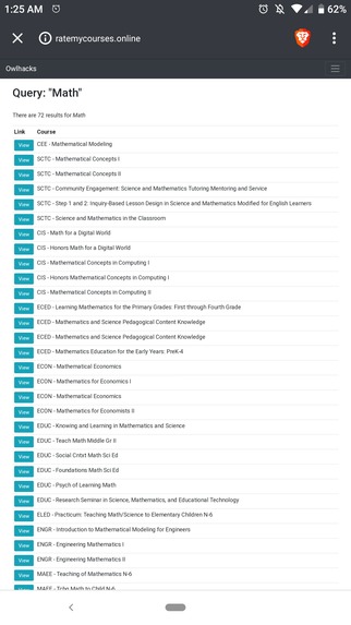 Temple Courses Rater – screenshot 1
