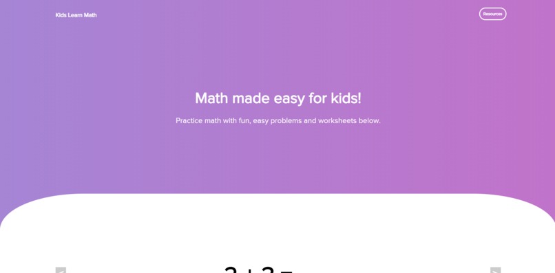 Kids-Learn-Math-Website – screenshot 1
