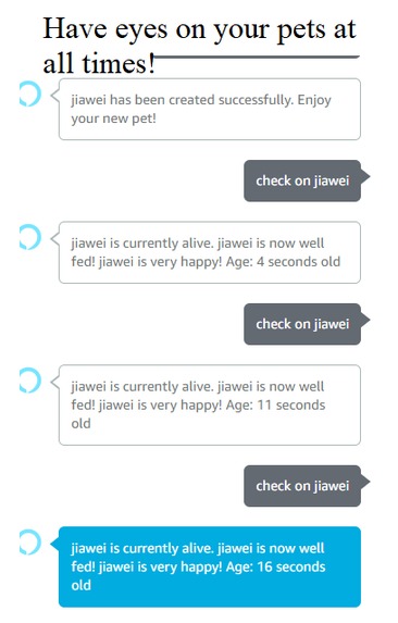 Tamagotchi on Alexa – screenshot 3