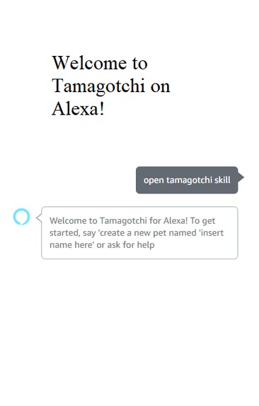 Tamagotchi on Alexa – screenshot 1