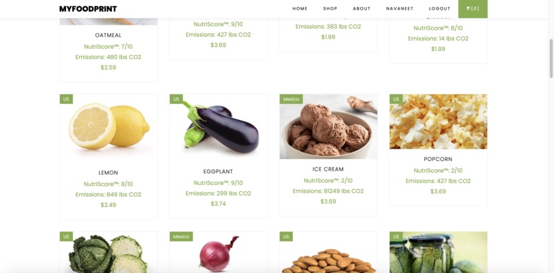 myFoodprint – screenshot 1