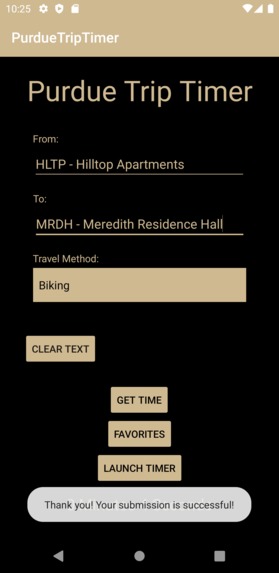 Purdue Trip Timer – screenshot 7