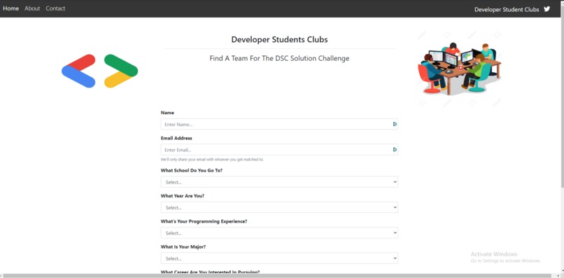 DSC Solution Challenge Team Finder – screenshot 1
