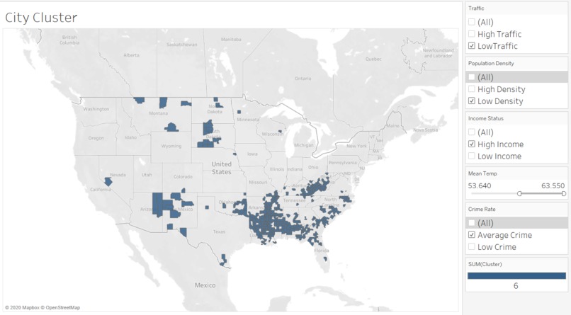 Counties Clustering Search – screenshot 1
