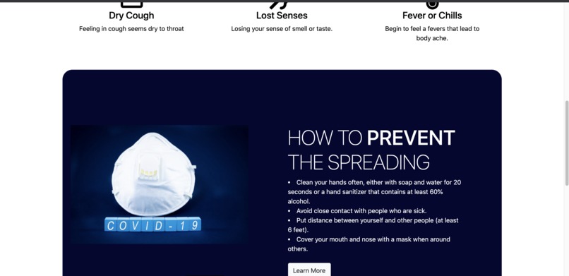 Covid tracker – screenshot 3