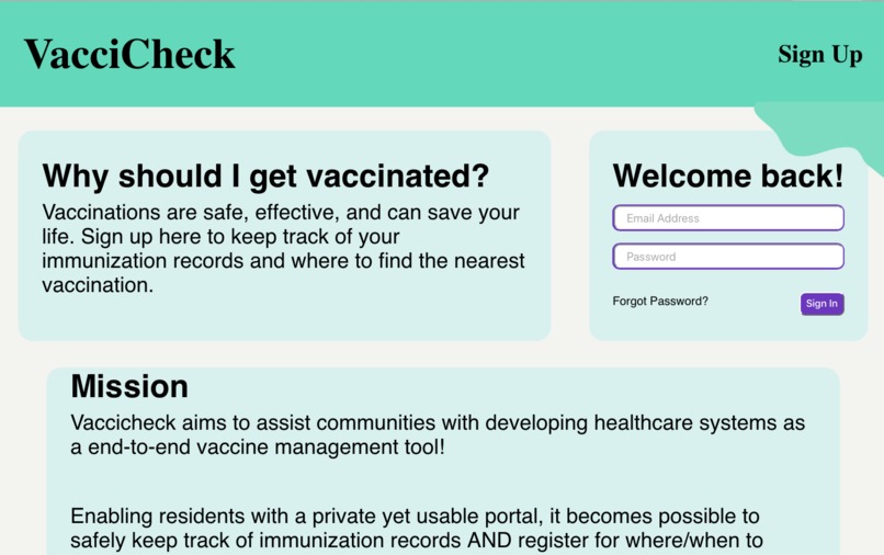 VacciCheck – screenshot 1