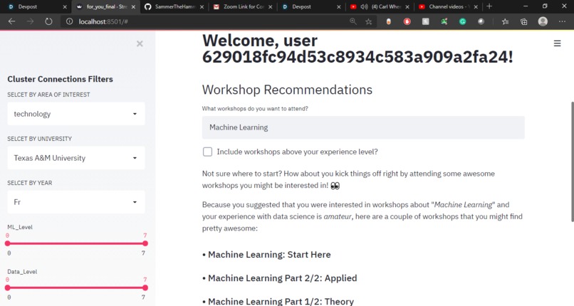 For You Page- Team Builder, Workshop Finder – screenshot 1