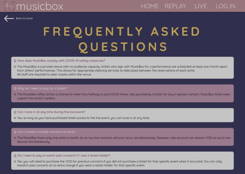MusicBox Live Concert Streaming Platform – screenshot 7