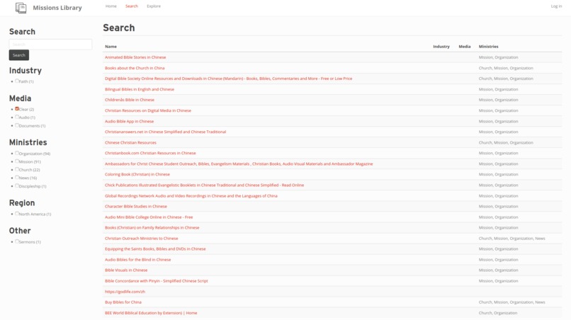 MissionsLibrary.org – screenshot 2
