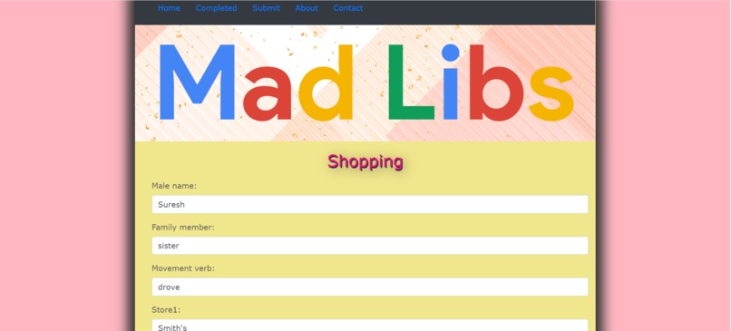 Mad Libs Game – screenshot 2