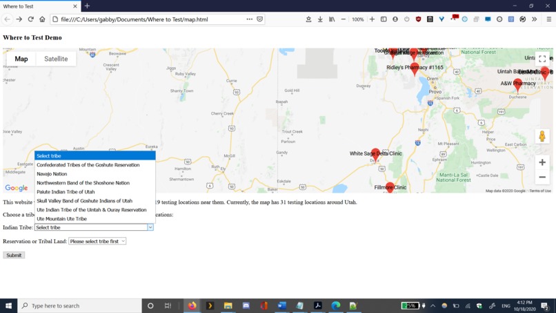 Where to Test – screenshot 2