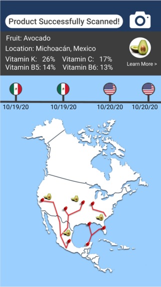 Block Chain Tracking App for Retail Food Products – screenshot 1