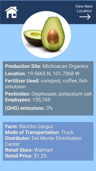 Block Chain Tracking App for Retail Food Products – screenshot 2