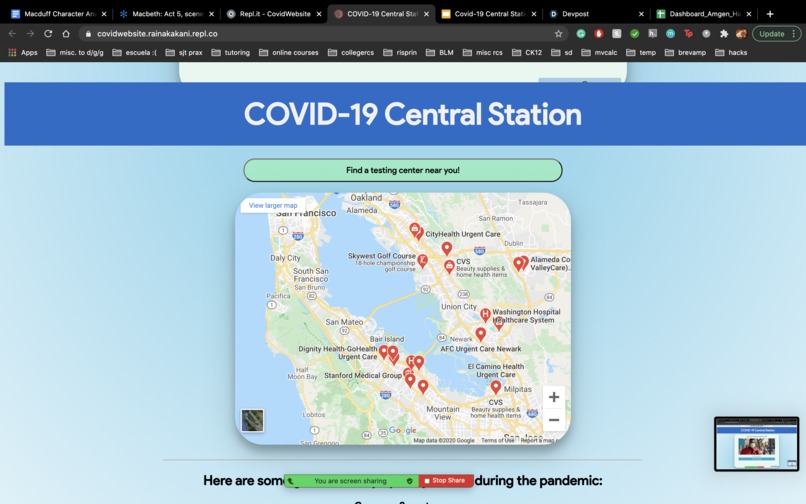 COVID-19 Central Station – screenshot 3