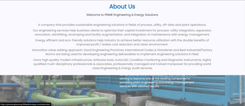 Prime Engineering Website – screenshot 2