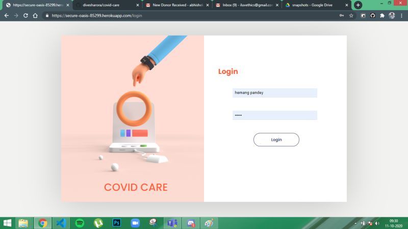 Covid Care  – screenshot 2