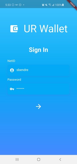 URWallet – screenshot 1