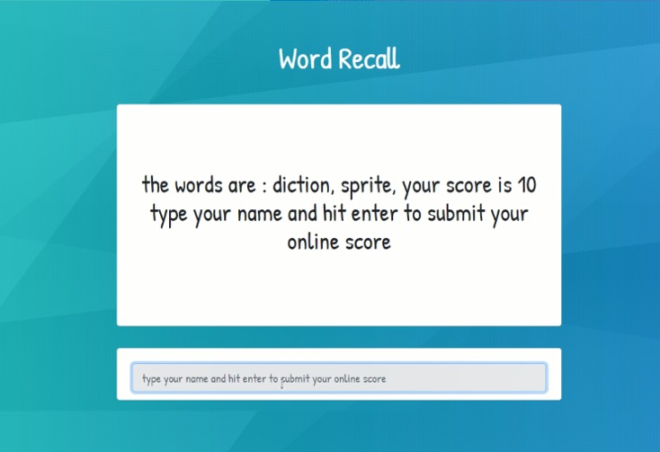Word Recall – screenshot 2