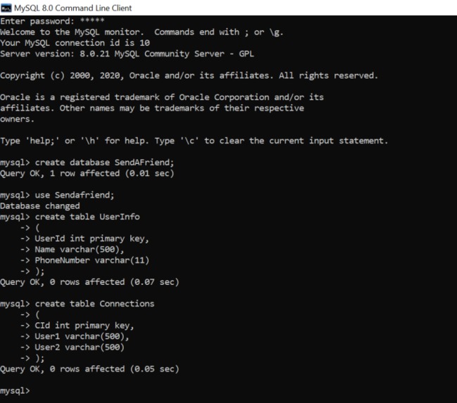 "SendAFriend" Group 26 – screenshot 2
