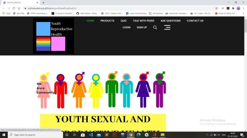 Youth Reproductive Health – screenshot 1