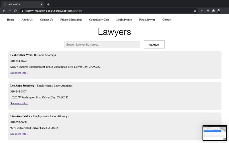 LAW.GINGS – screenshot 1