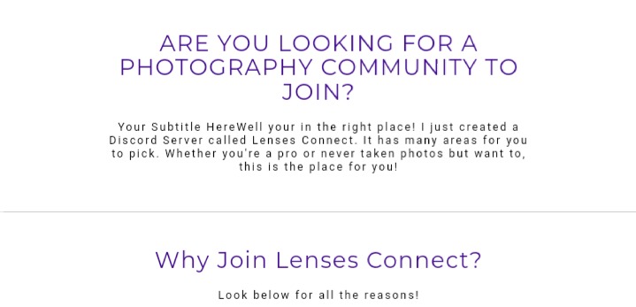 Lenses Connect Webpage – screenshot 1