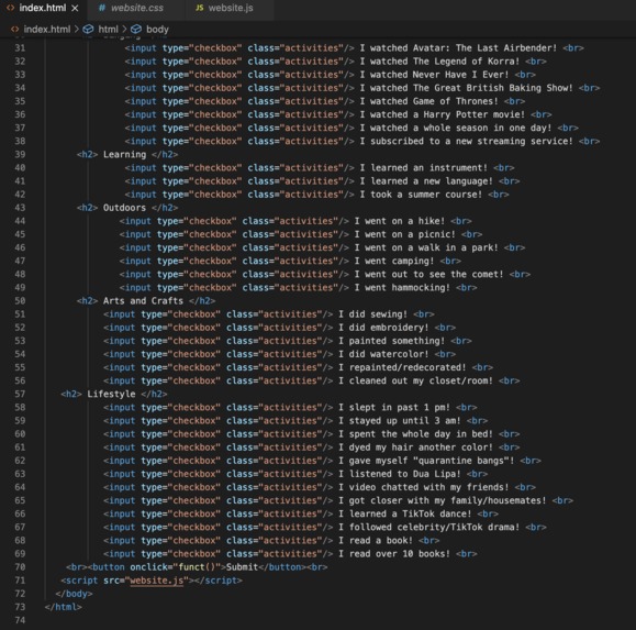 Quarantine Purity Test – screenshot 5