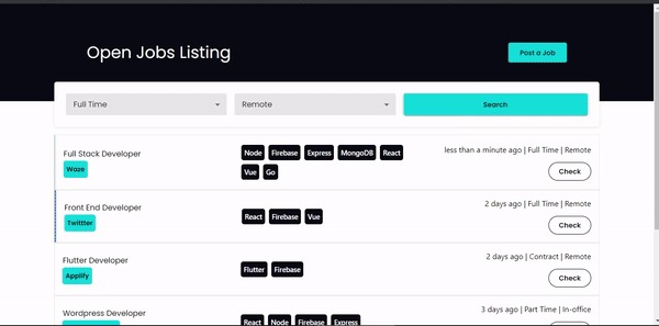 Job Listing – screenshot 3